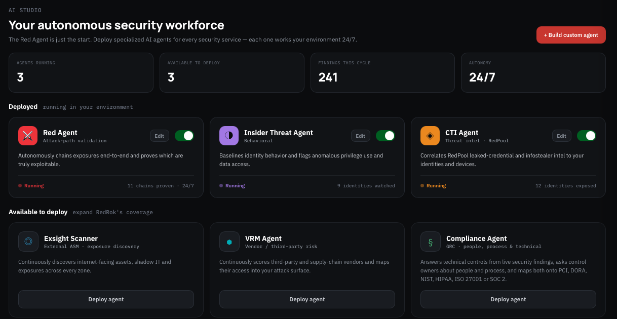 AI Studio screenshot from the RedRok corporate deck